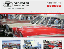 Tablet Screenshot of oldforgemotorcars.com